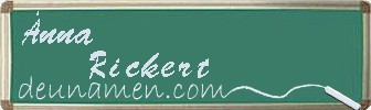 Änna Rickert Visitenkarte